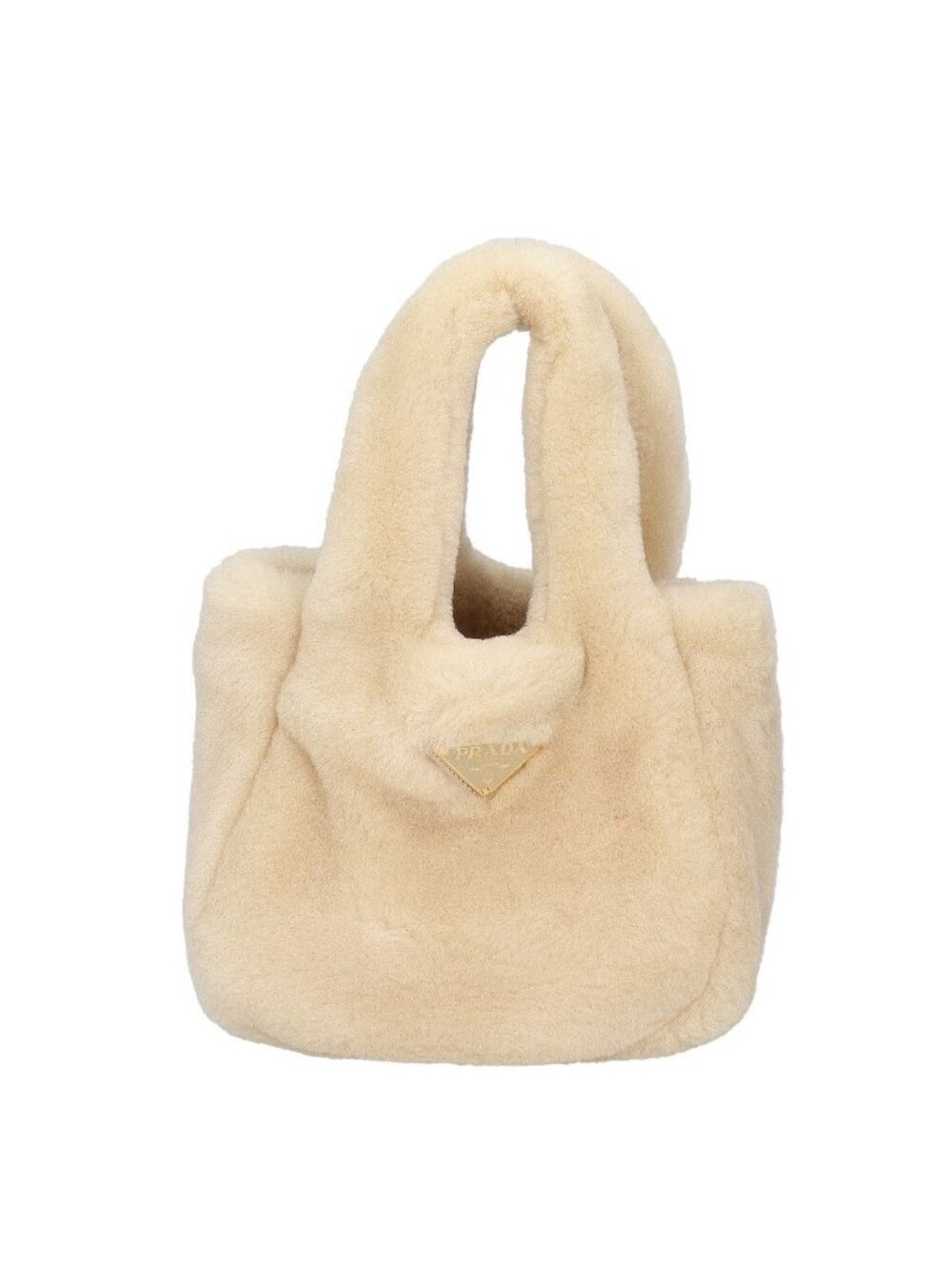 Prada Liaison Mini Shearling Eco Fur Leather